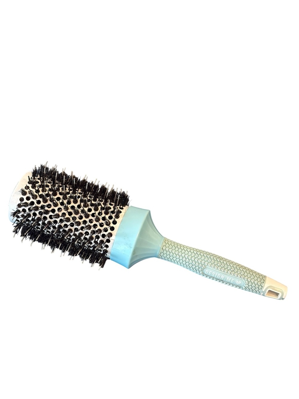 Design Me Vintage Aqua‎ Hearts Handle 2 inch Nano Technology Round Hair Brush